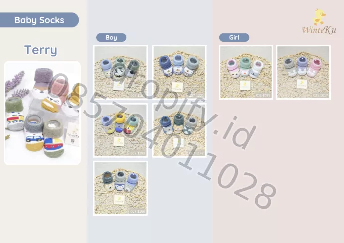 Kaos Kaki Bayi Terry Boy Girl WINTEKU