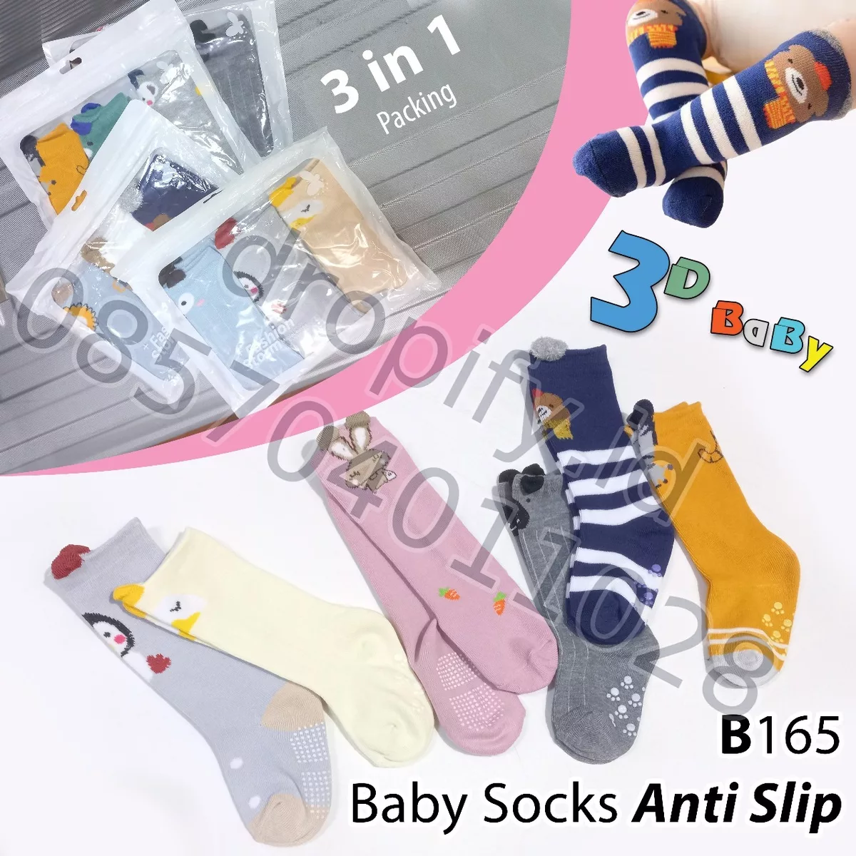 Kaos Kaki Bayi Anti Slip B165 B166