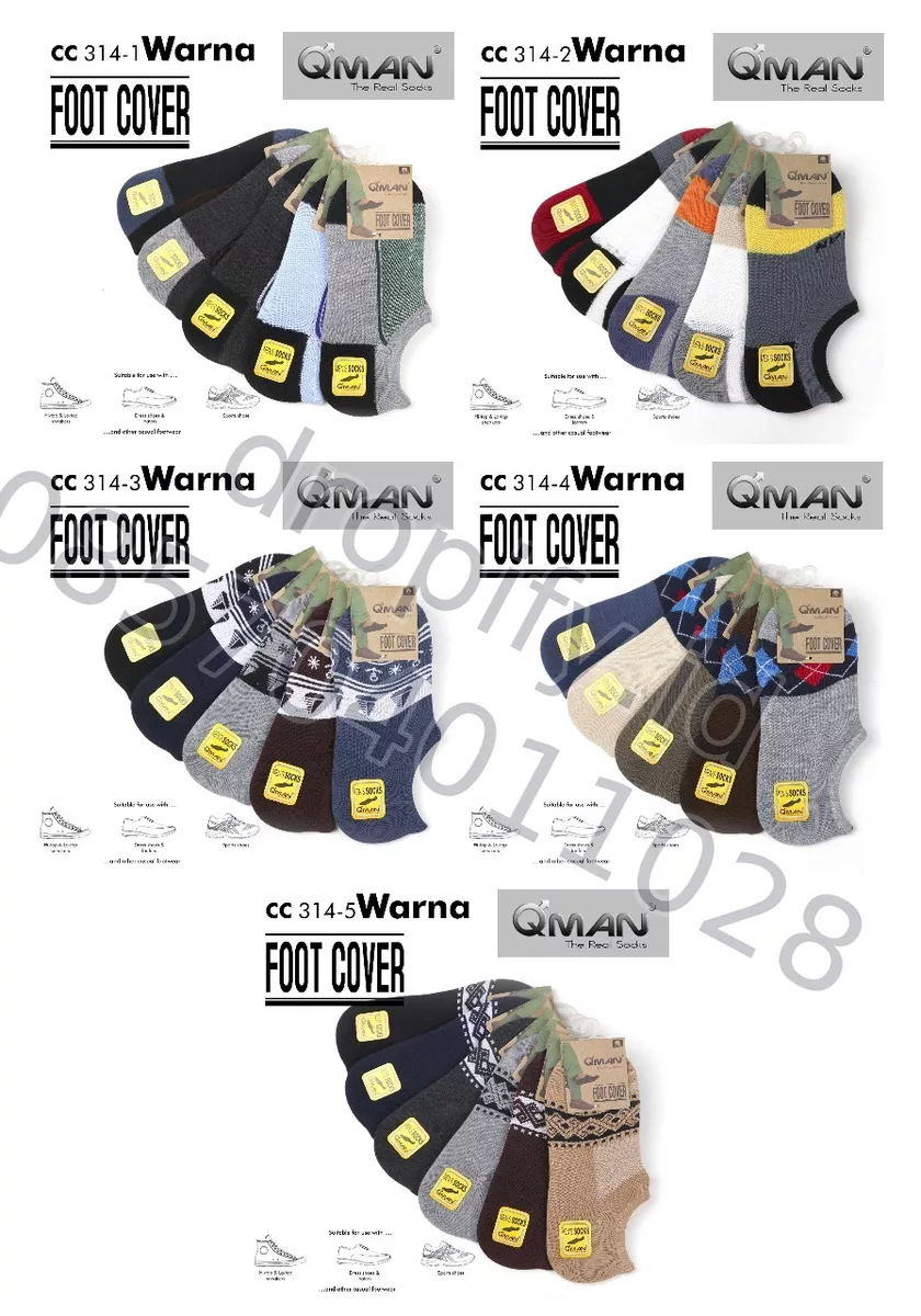 Kaos Kaki Foot Cover QMAN CC314-1WARNA