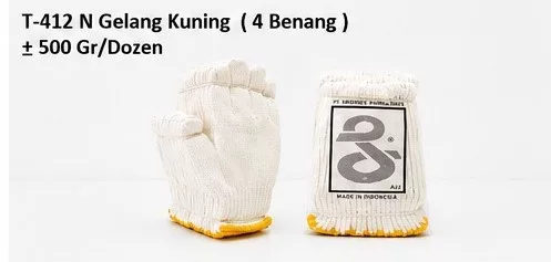 Sarung Tangan Rajut T-412 N Gelang Kuning (4 Benang)