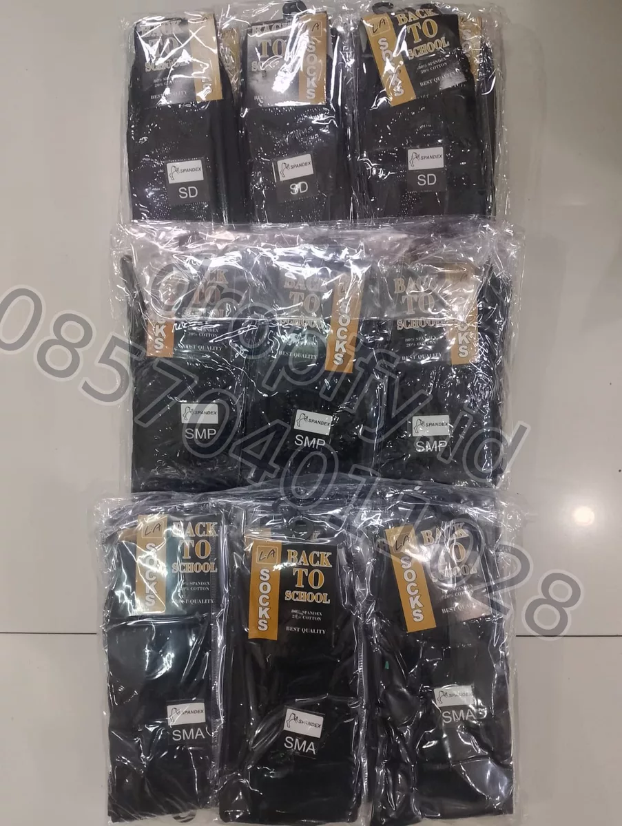 Kaos Kaki Sekolah Back To School Hitam