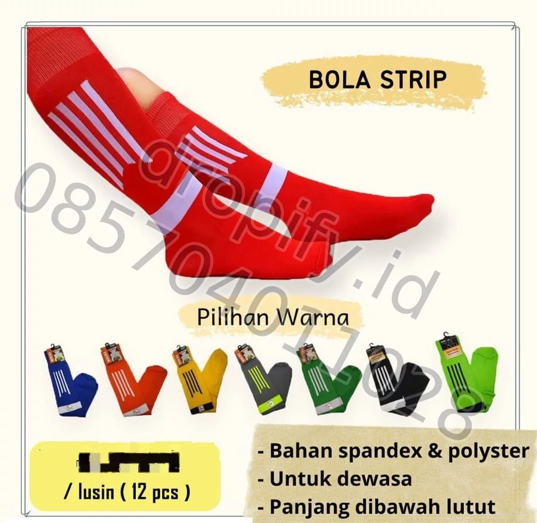 Kaos Kaki Bola Strip Dewasa