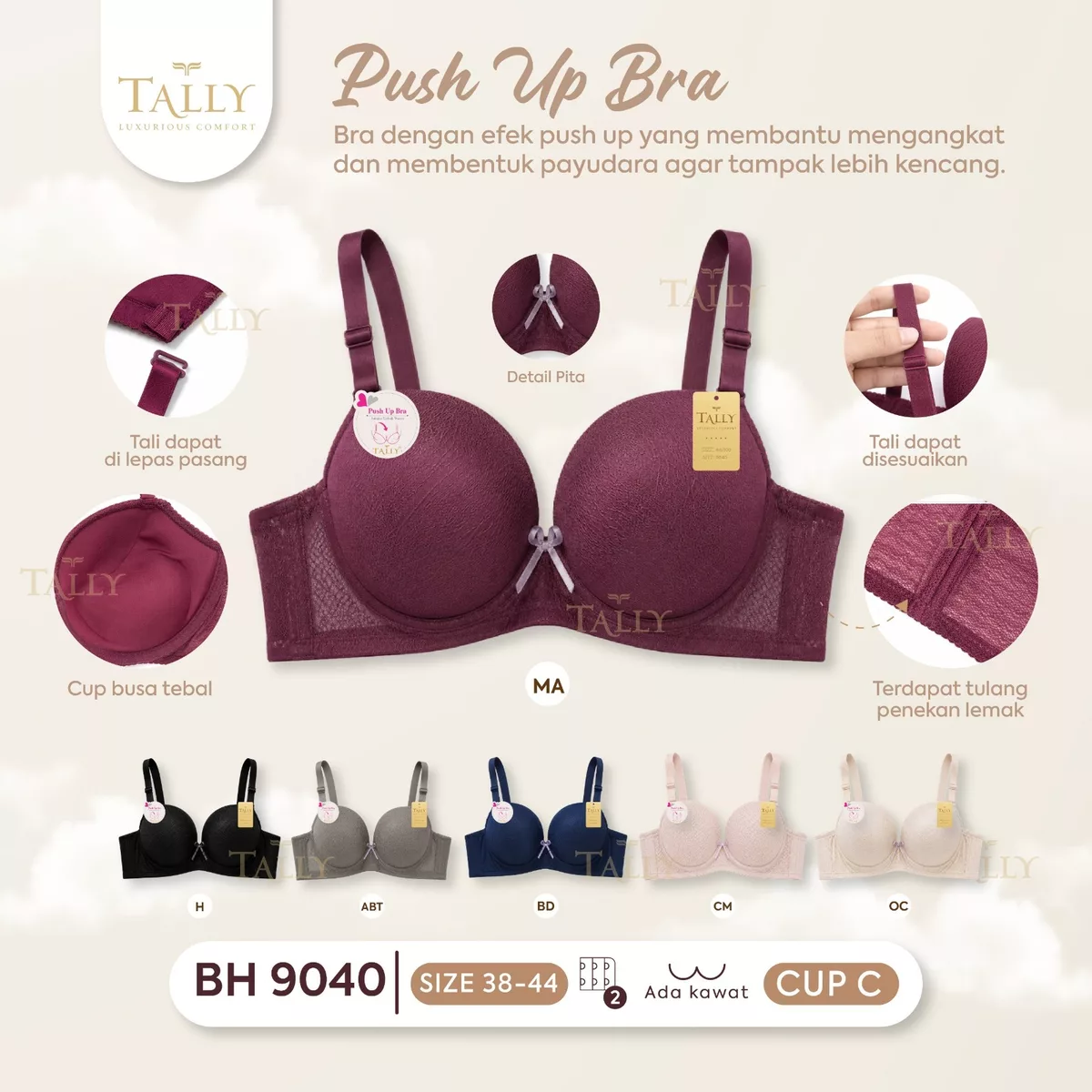 Push Up Bra Tally BH 9040