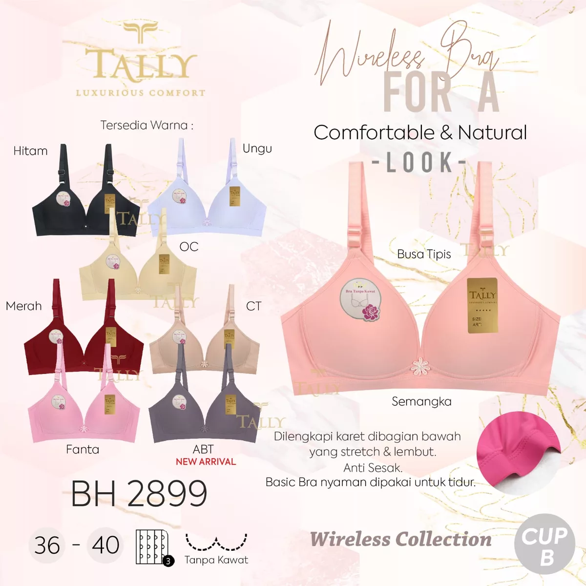Wireless Bra Tally BH 2899