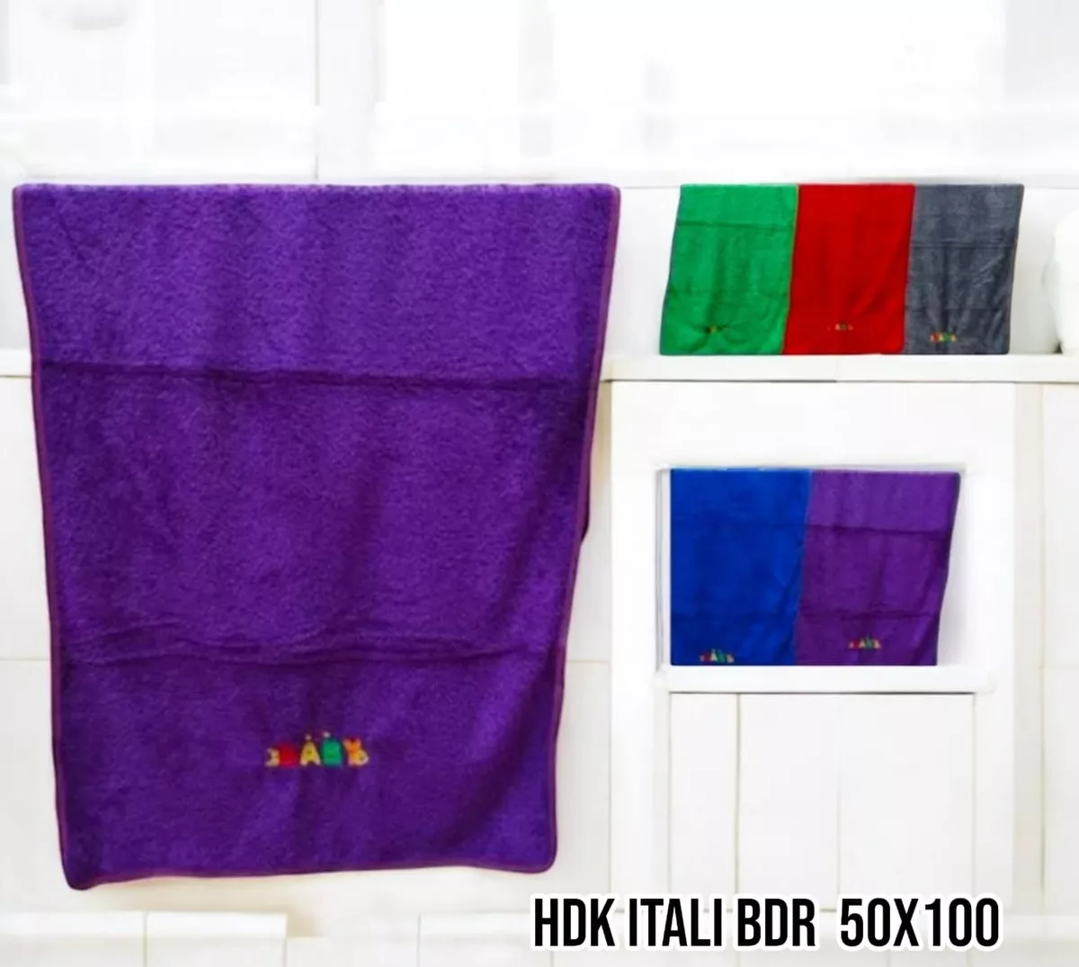 Handuk Itali Bordir 50x100 cm