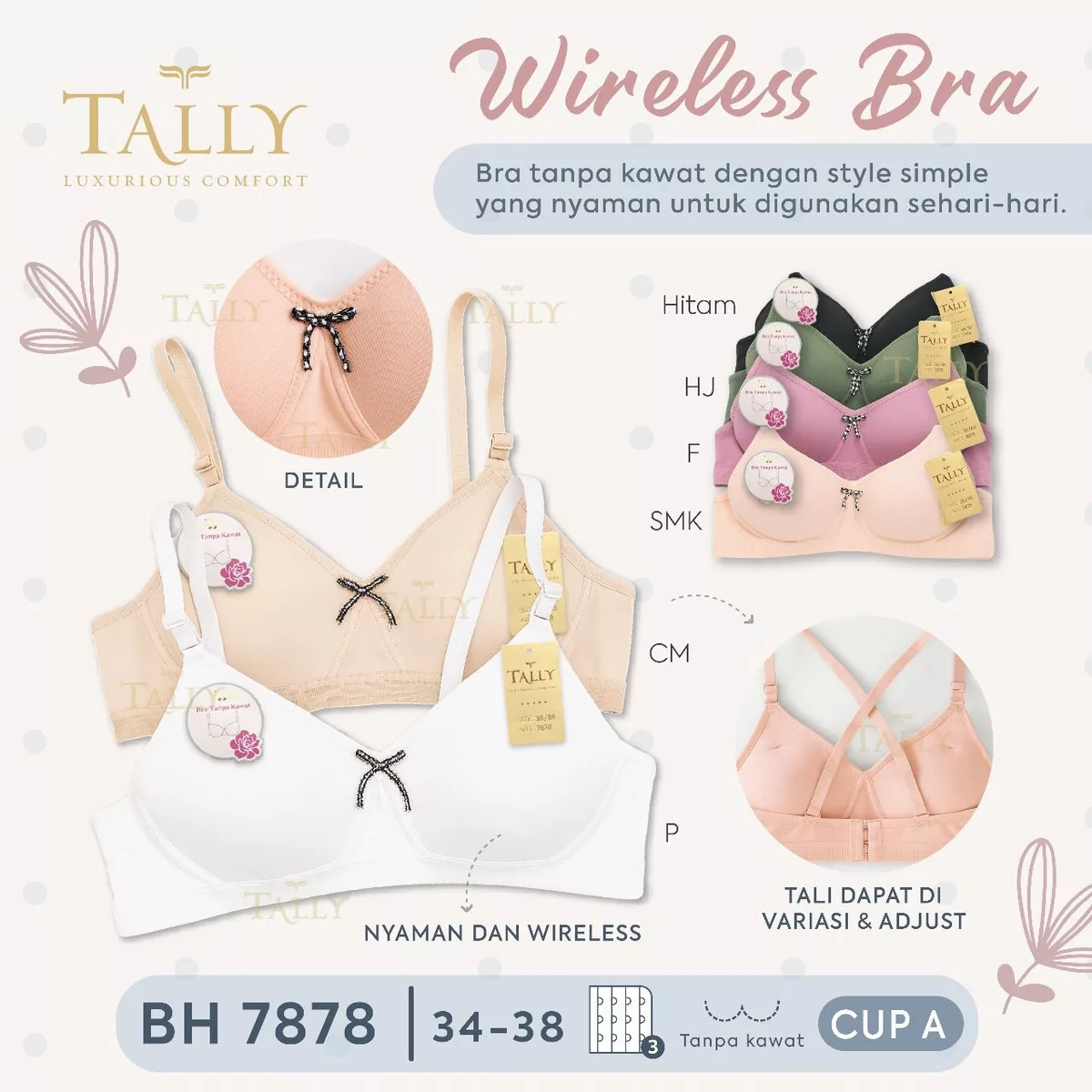 Wireless Bra Tally BH 7878
