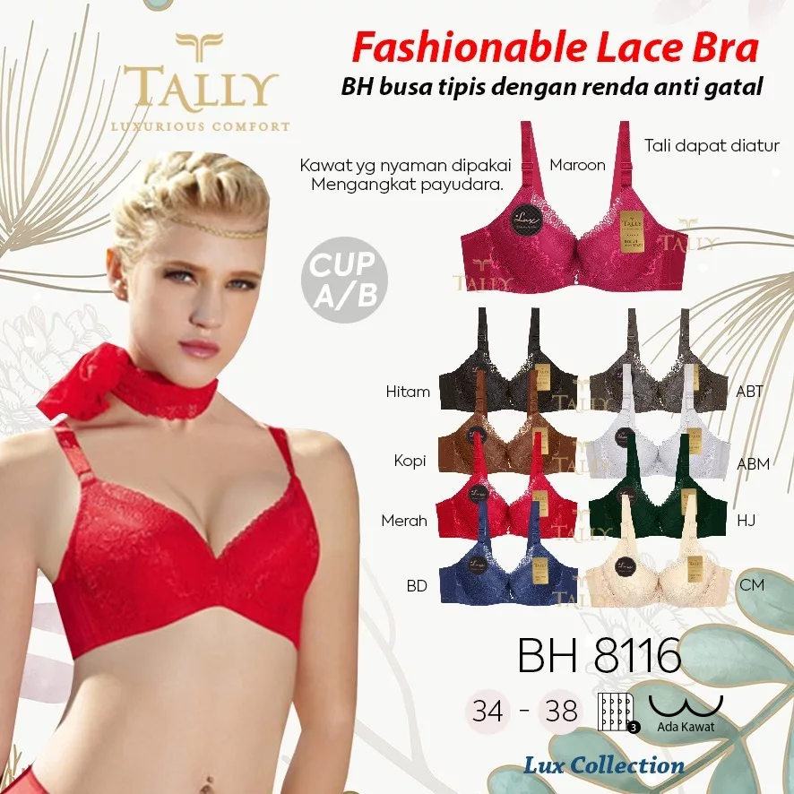 Fashionable Lace Bra Tally BH 8116