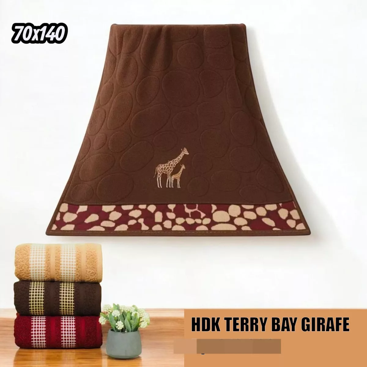 Handuk Terry Baby Girafe 70x140 cm