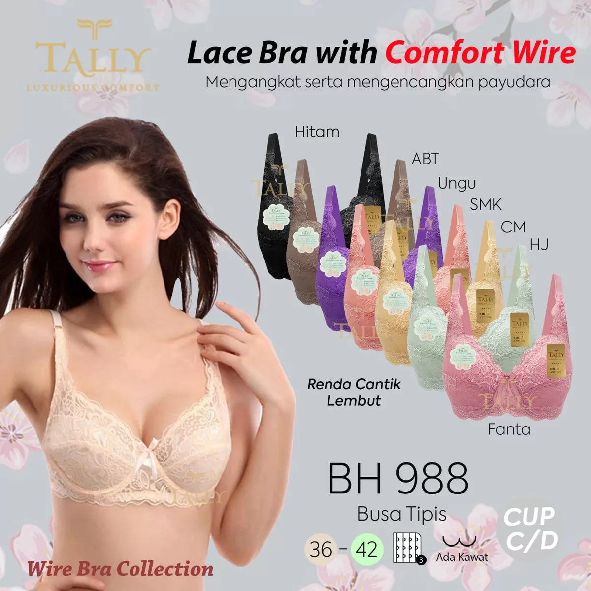 Lace Bra Tally BH 988