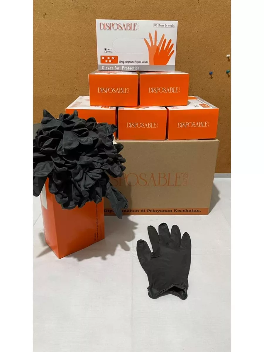 Disposable Latex Powder Free Black