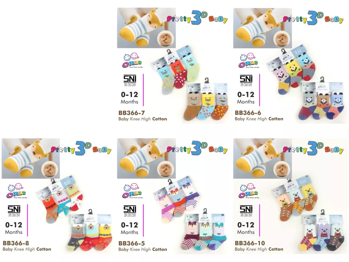 Kaos Kaki Bayi Knee High Cotton BB366