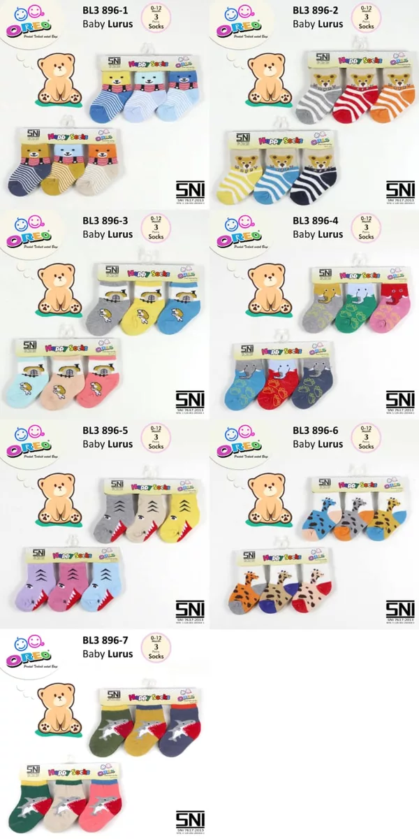 Kaos Kaki Bayi Lurus OREO BL3896