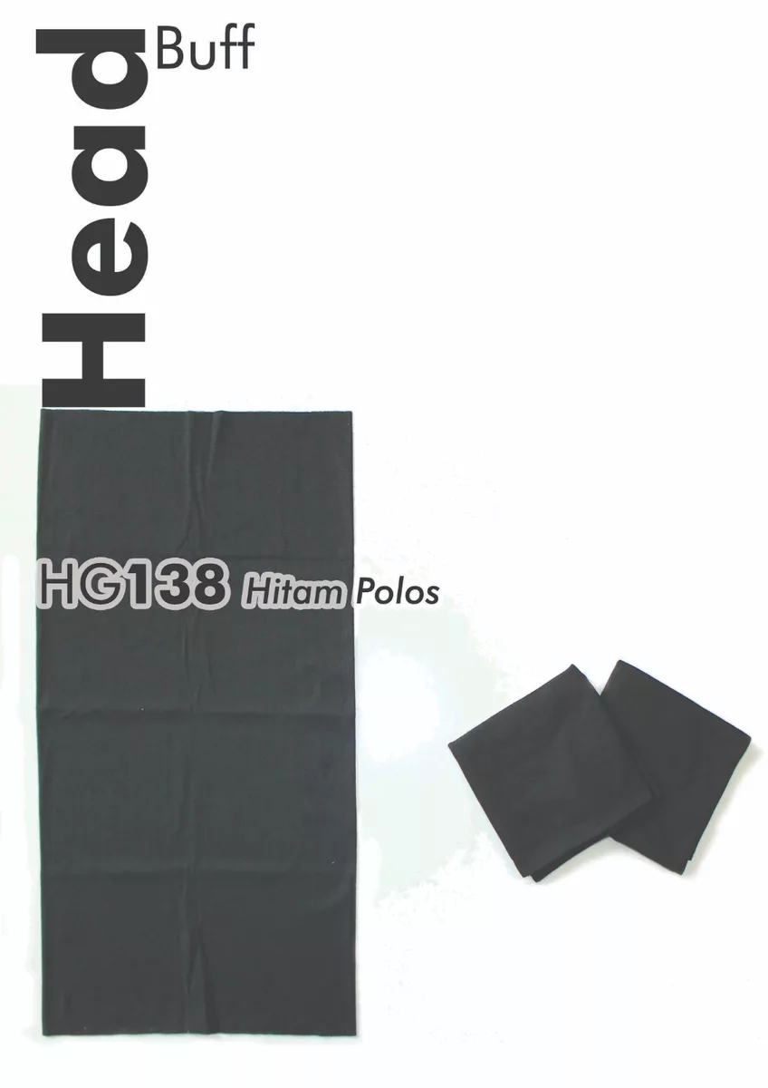 Head Buff HG138 Hitam Polos