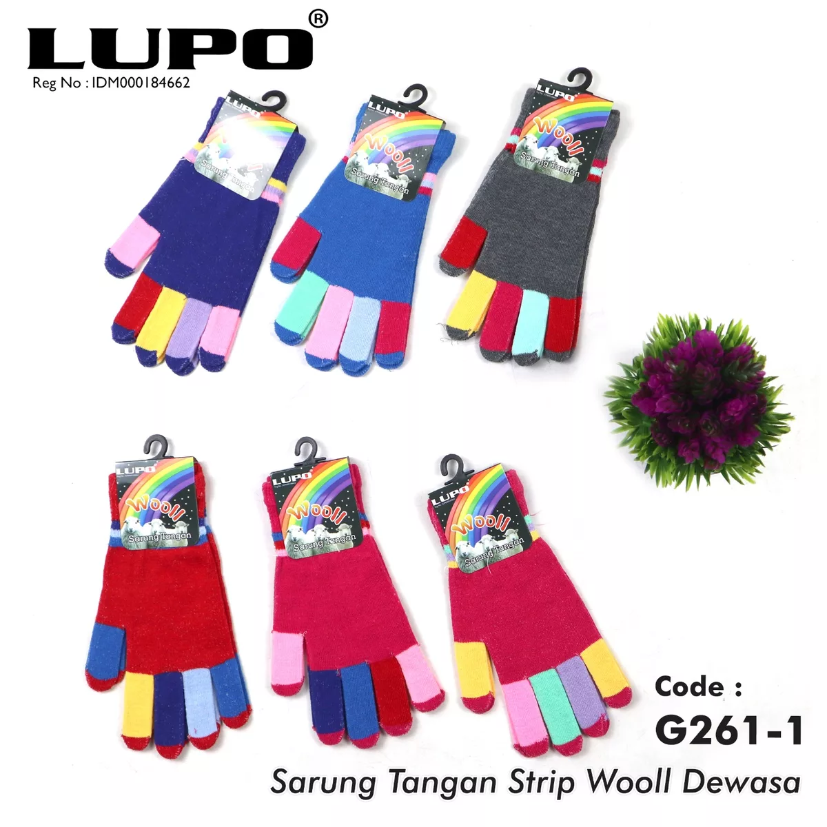 Sarung Tangan Strip Wool LUPO G261-1