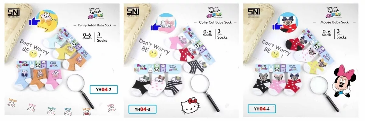 Kaos Kaki Bayi Happy Socks YH04