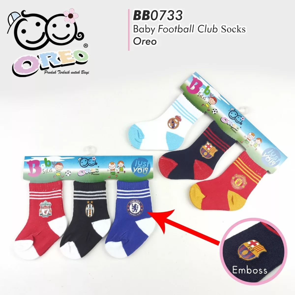 Kaos Kaki Bayi Football Club OREO BB0733