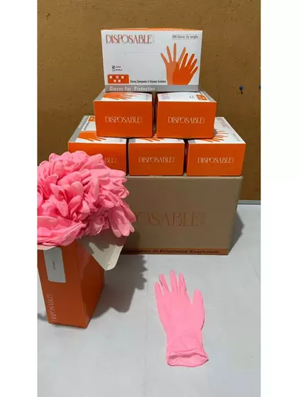 Disposable Latex Powder Free Pink