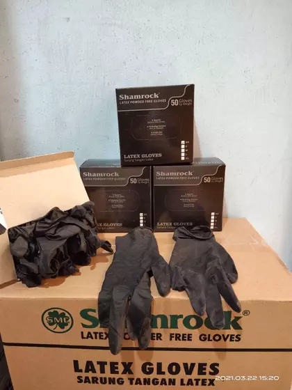 Shamrock Latex Powder Free Black