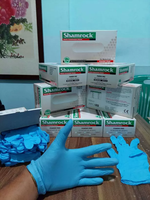 Shamrock Nitrile Powder Free kemasan box