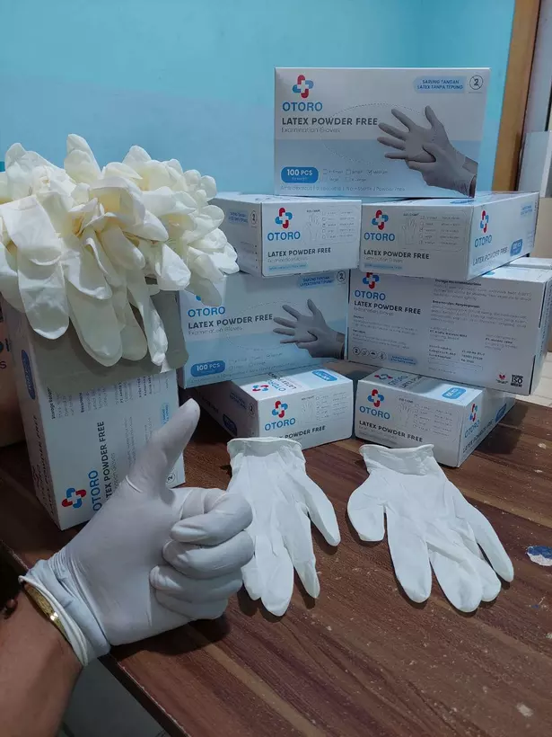 Otoro Latex Powder Free kemasan box
