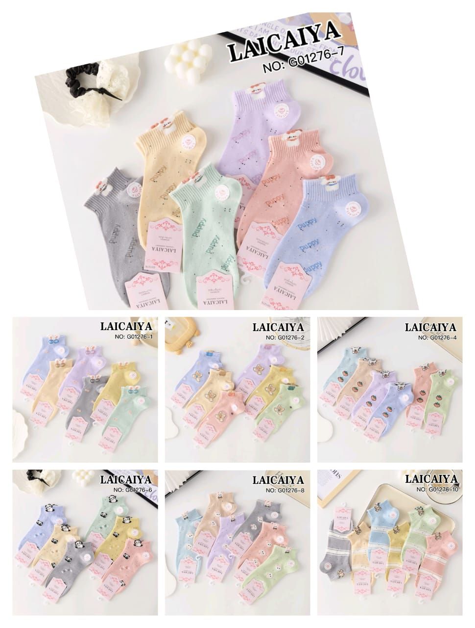 Kaos Kaki Gelea G02722-03 Motif Bunga