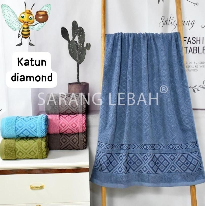 Handuk Mandi Katun Diamond Sarang Lebah