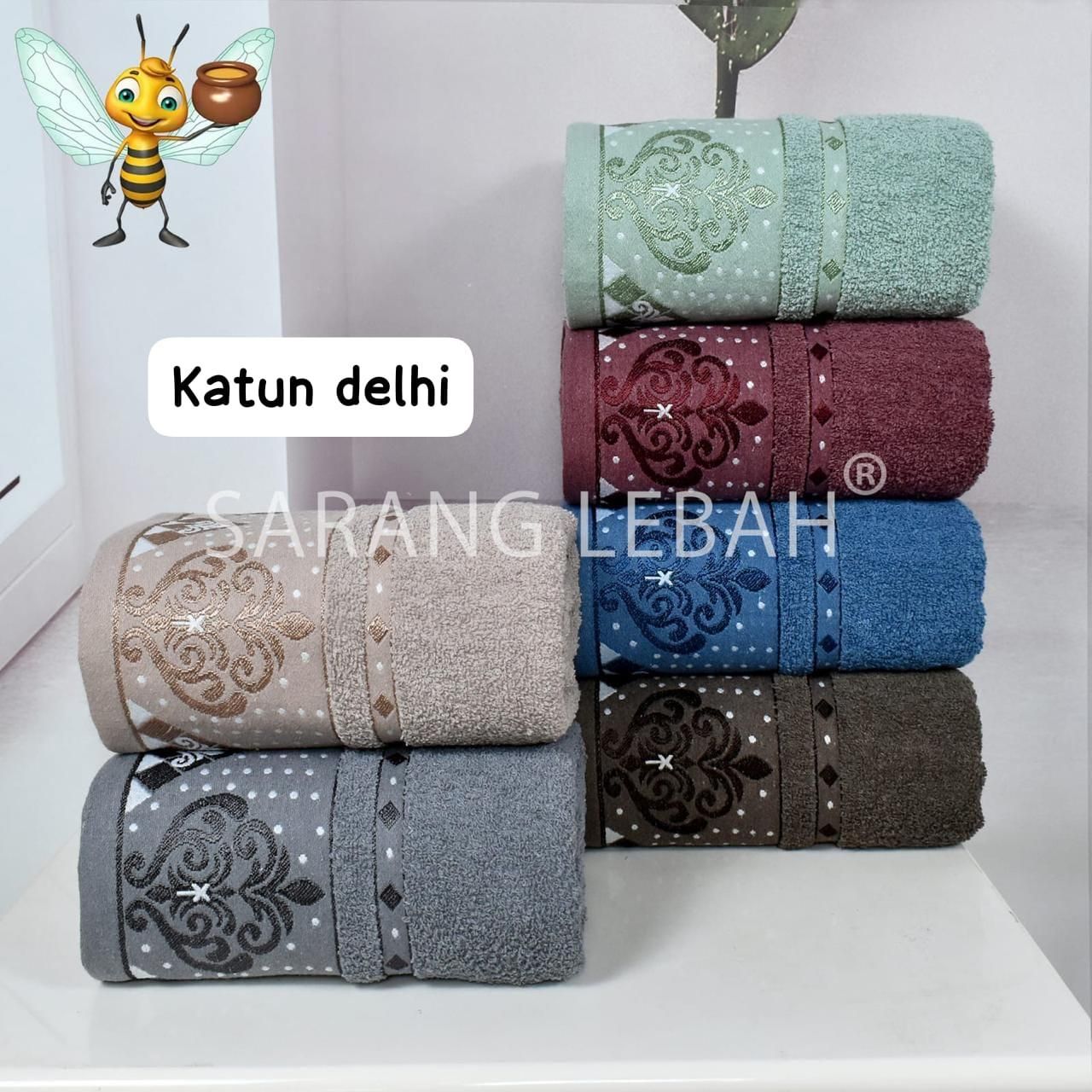 Handuk Mandi Katun Delhi Sarang Lebah