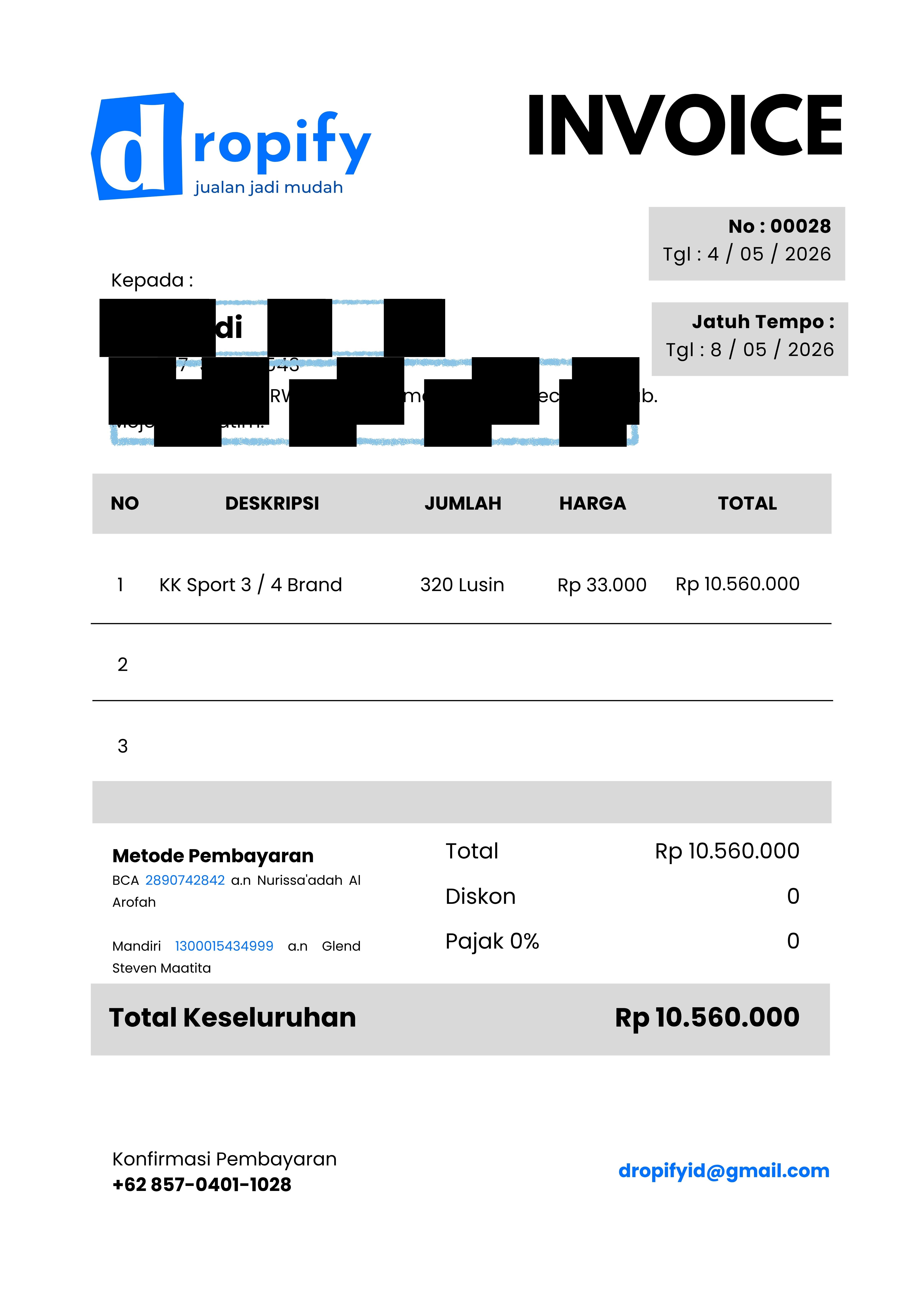 Testimoni pelanggan Dropify