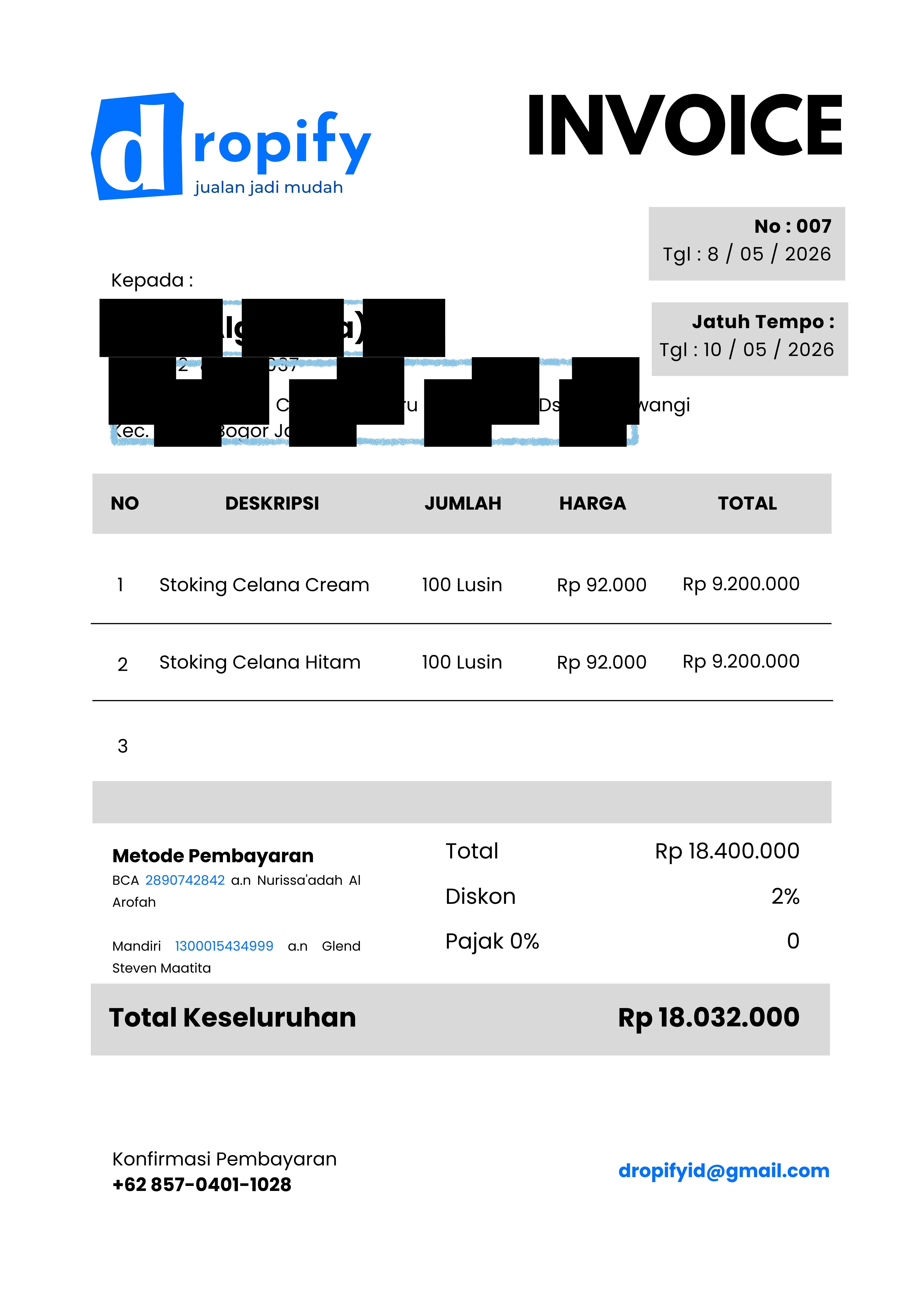 Testimoni pelanggan Dropify