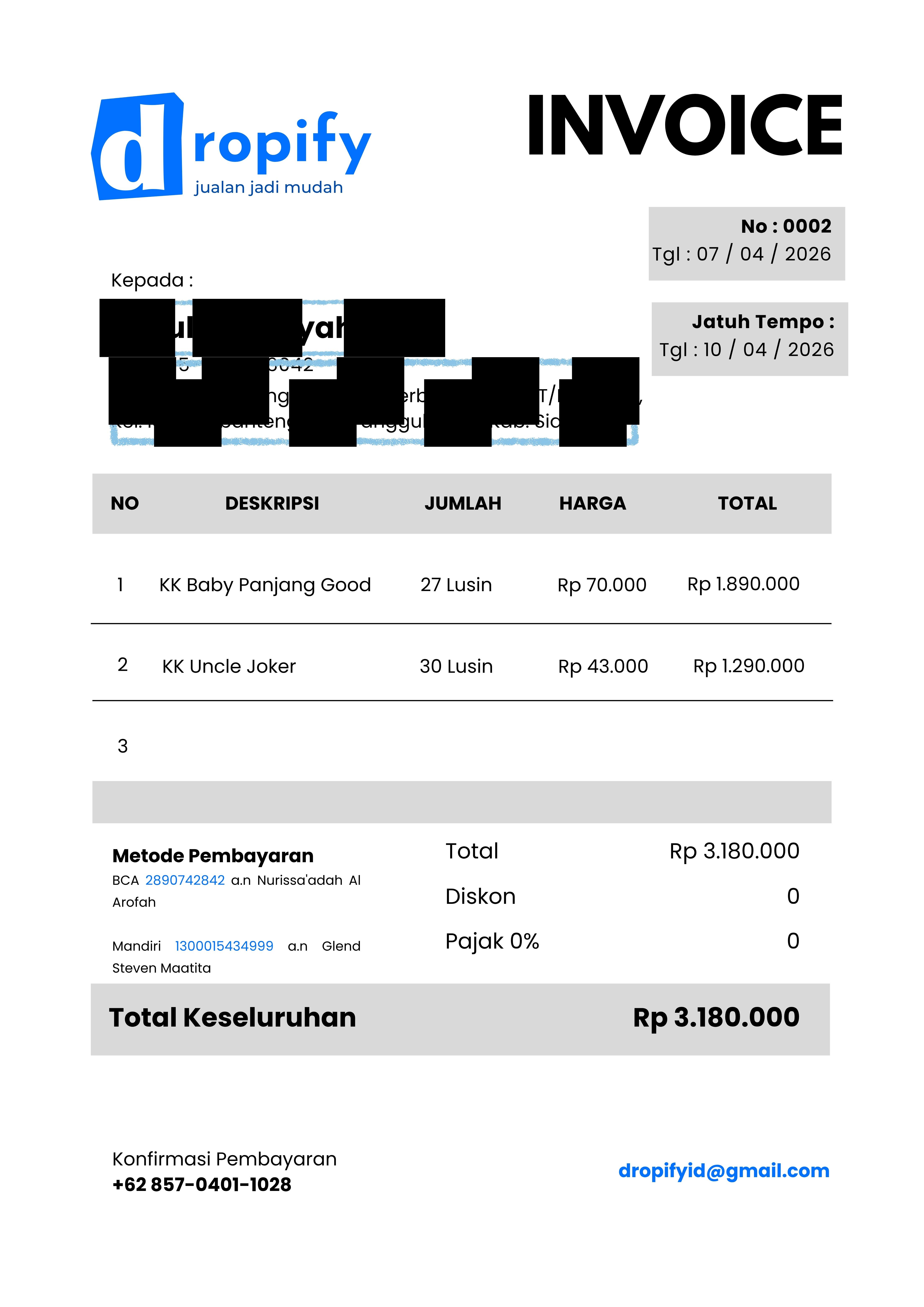 Testimoni pelanggan Dropify