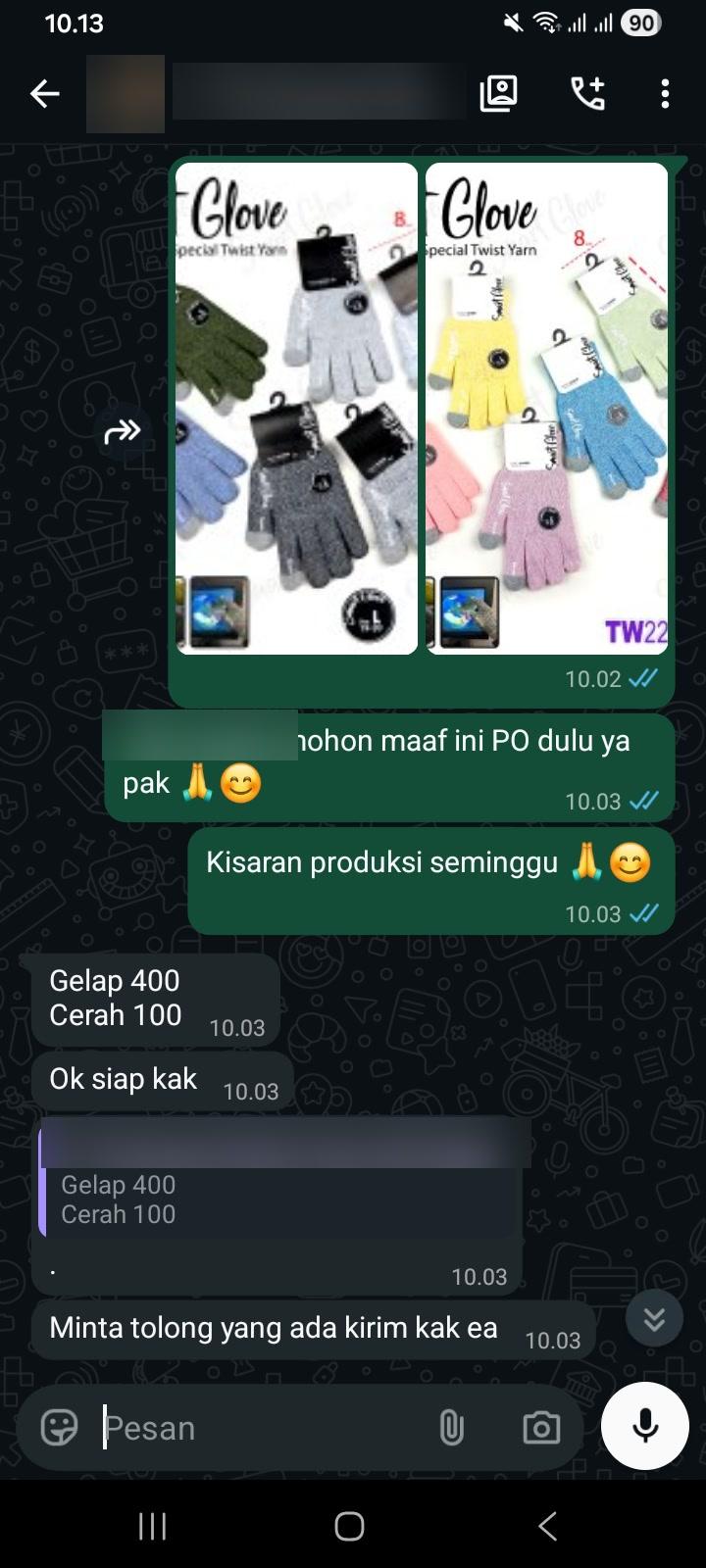 Dokumentasi pesanan pelanggan Dropify
